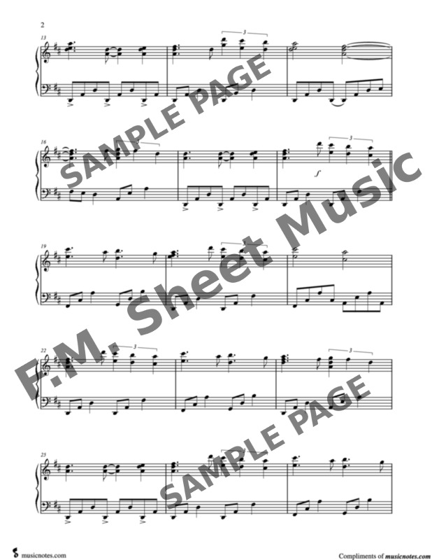 Chariots Of Fire Intermediate Piano By Vangelis F M Sheet Music